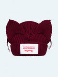 LOVERBOY BY CHARLES JEFFREY CHUNKY EARS BEANIE RED