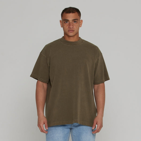 Talentless Mock Neck Tee Military Green