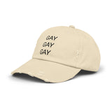 GAY GAY GAY Distressed Cap in 6 colors