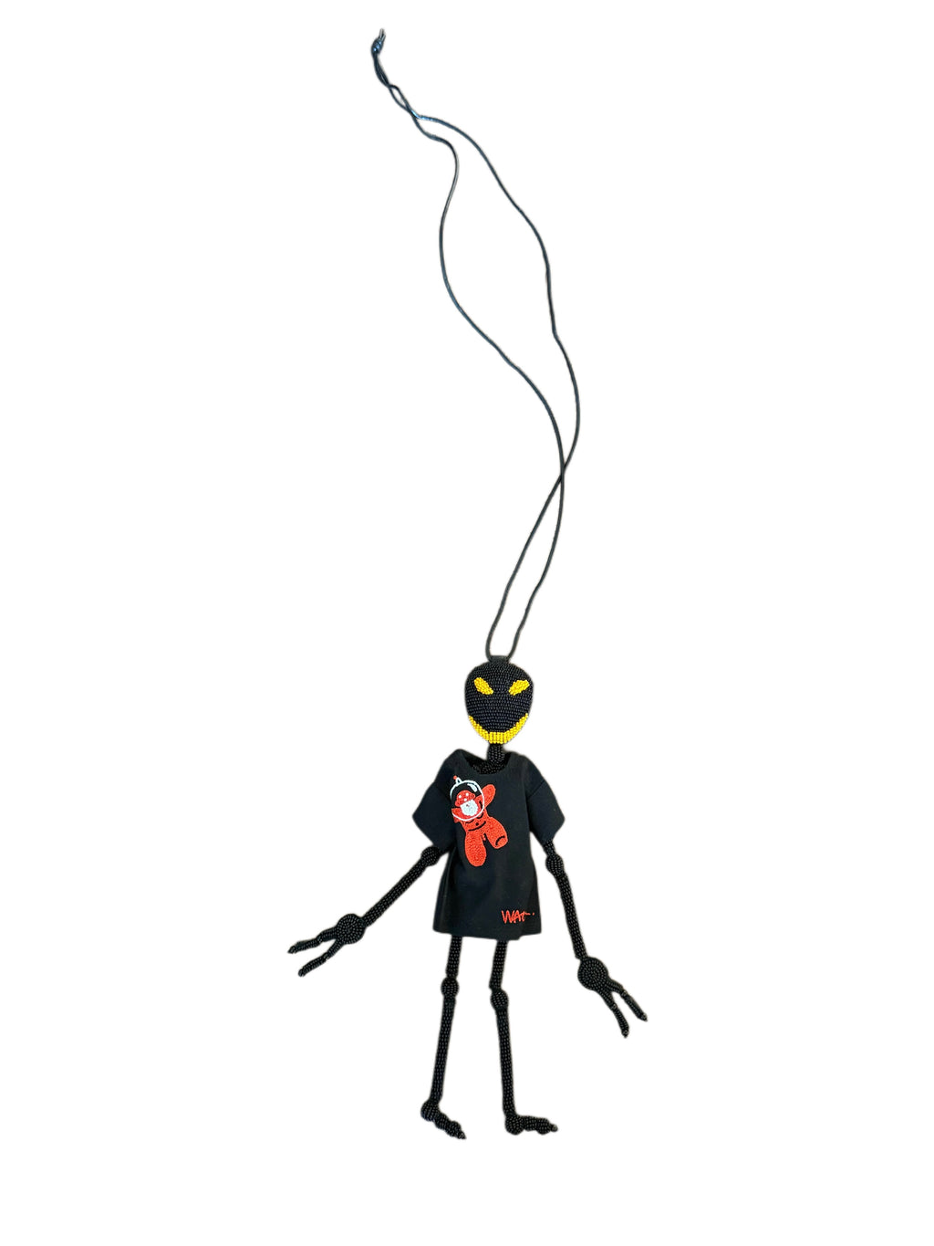 Walter Van Beirendonck Walter Doll + T Necklace in black