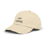GAY PLEASE Distressed Cap in 6 colors