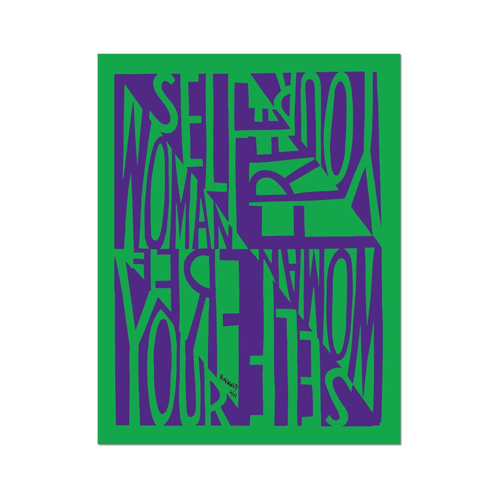 Woman Free Yourself By Faith Ringgold - Die-Cut Sticker