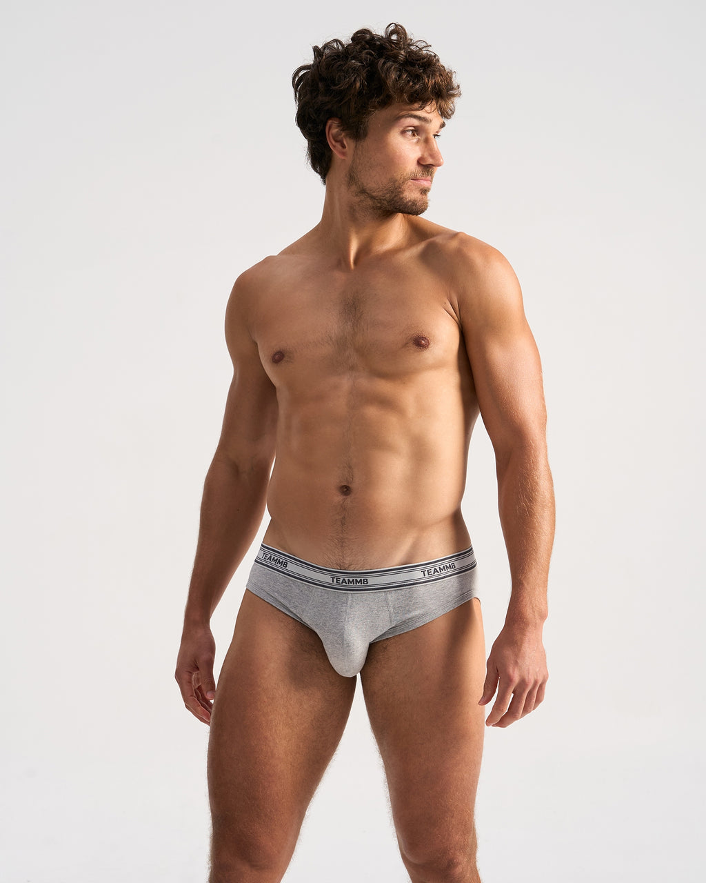 TEAMM8 Cotton Classic Brief - Grey Marle