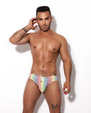 Mounderwear Swim Brief Pride White
