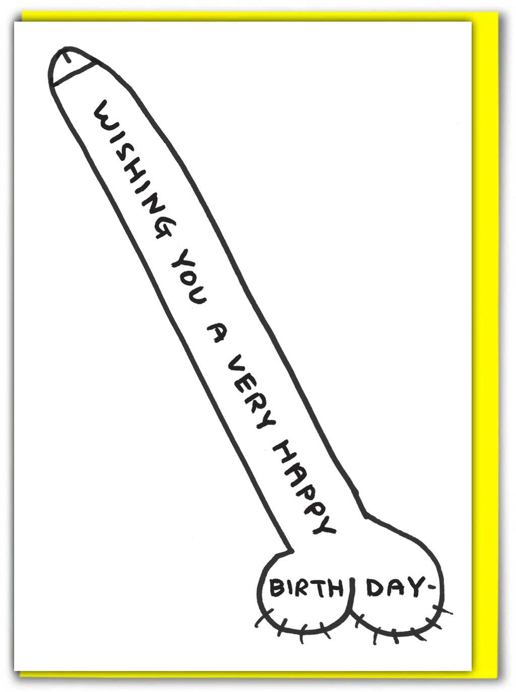 David Shrigley Birthday Card - Cock