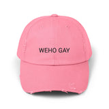 WEHO GAY Distressed Cap in 6 colors