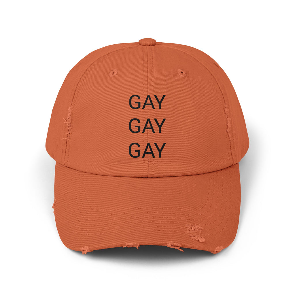 GAY GAY GAY Distressed Cap in 6 colors