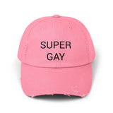 SUPER GAY Distressed Cap in 6 colors