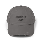 STRAIGHT ALLY Distressed Cap in 6 colors