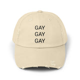 GAY GAY GAY Distressed Cap in 6 colors