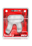 Hunkyjunk Revhammer Reverb Shaft Vibrating Cock Ring - Clear Ice