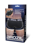 Brozil Ultra Glute and Bulge Enhancing Mesh Trunk Black