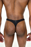 Alfons Dovana Black Mesh Thong
