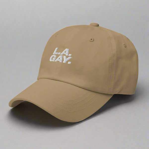 L.A. Gay Dad Hat by YES HOMO in Khaki