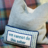 Sober Needlepoint Pillow