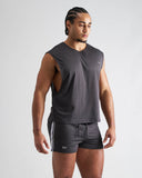 TEAMM8 S.S.C. Mesh Muscle Tank - Gunmetal