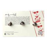 Andy Warhol Skulls White Green Pin Set