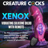 Xenox Vibrating Silicone Dildo with Remote by creature cocks