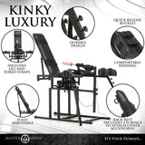LEG SPREADER OBEDIENCE CHAIR WITH SEX MACHINE
