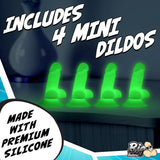 Glow-in-the-Dark Suction Snap-On Peckers 4 Pack by Big Ballers