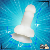 Glow-in-the-Dark Suction Snap-On Peckers 4 Pack by Big Ballers