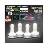Glow-in-the-Dark Suction Snap-On Peckers 4 Pack by Big Ballers