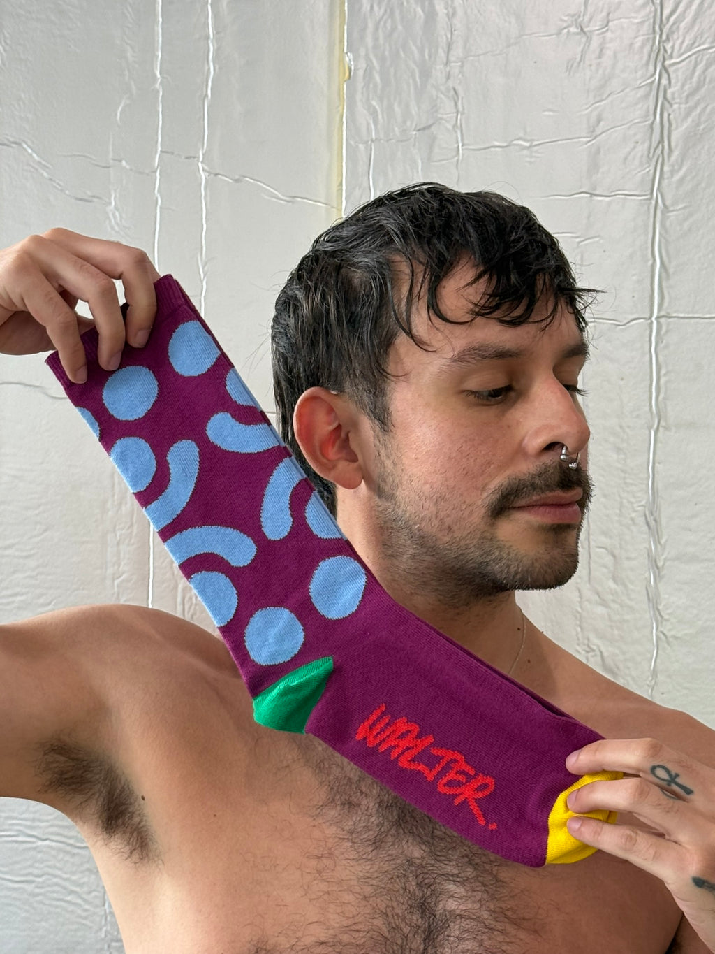 Clown Socks Vivid Viola by Walter Van Beirendonck
