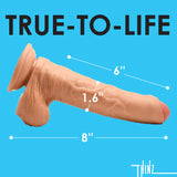 Thinz 8" Uncut Dildo with Balls