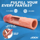 JOCK Enhancers 1.5" Silicone Penis Extension Sleeve - Light