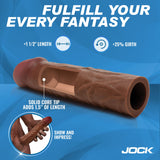 JOCK Enhancers 1.5" Silicone Penis Extension Sleeve - Dark