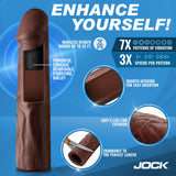 JOCK Enhancers Vibrating Penis Extension w/ Remote - Dark