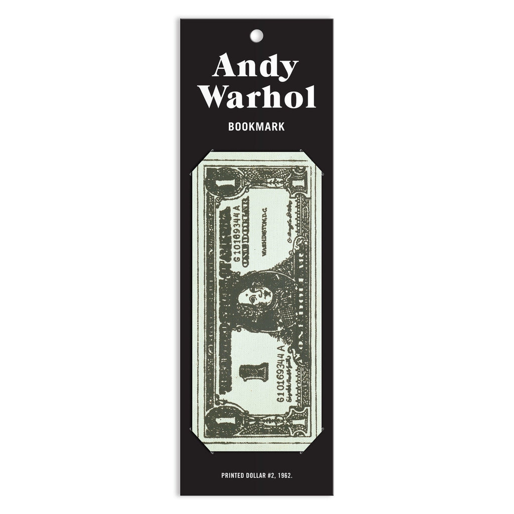 Andy Warhol Dollar Bill Shaped Bookmark