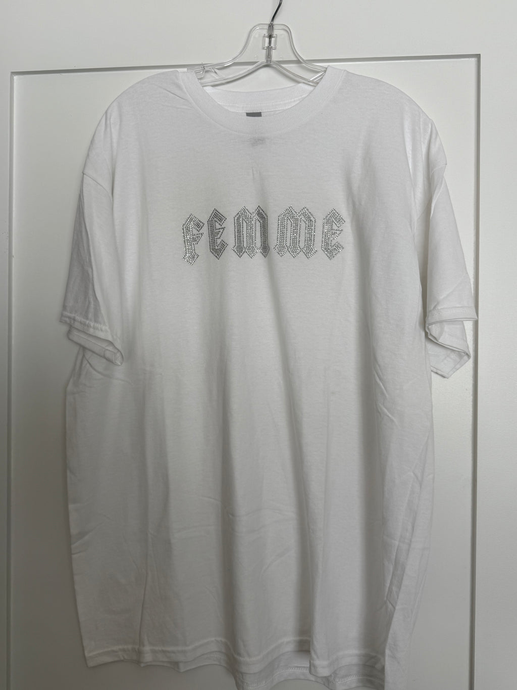 WHITE FEMME SPARKLE TEE BY TRADE
