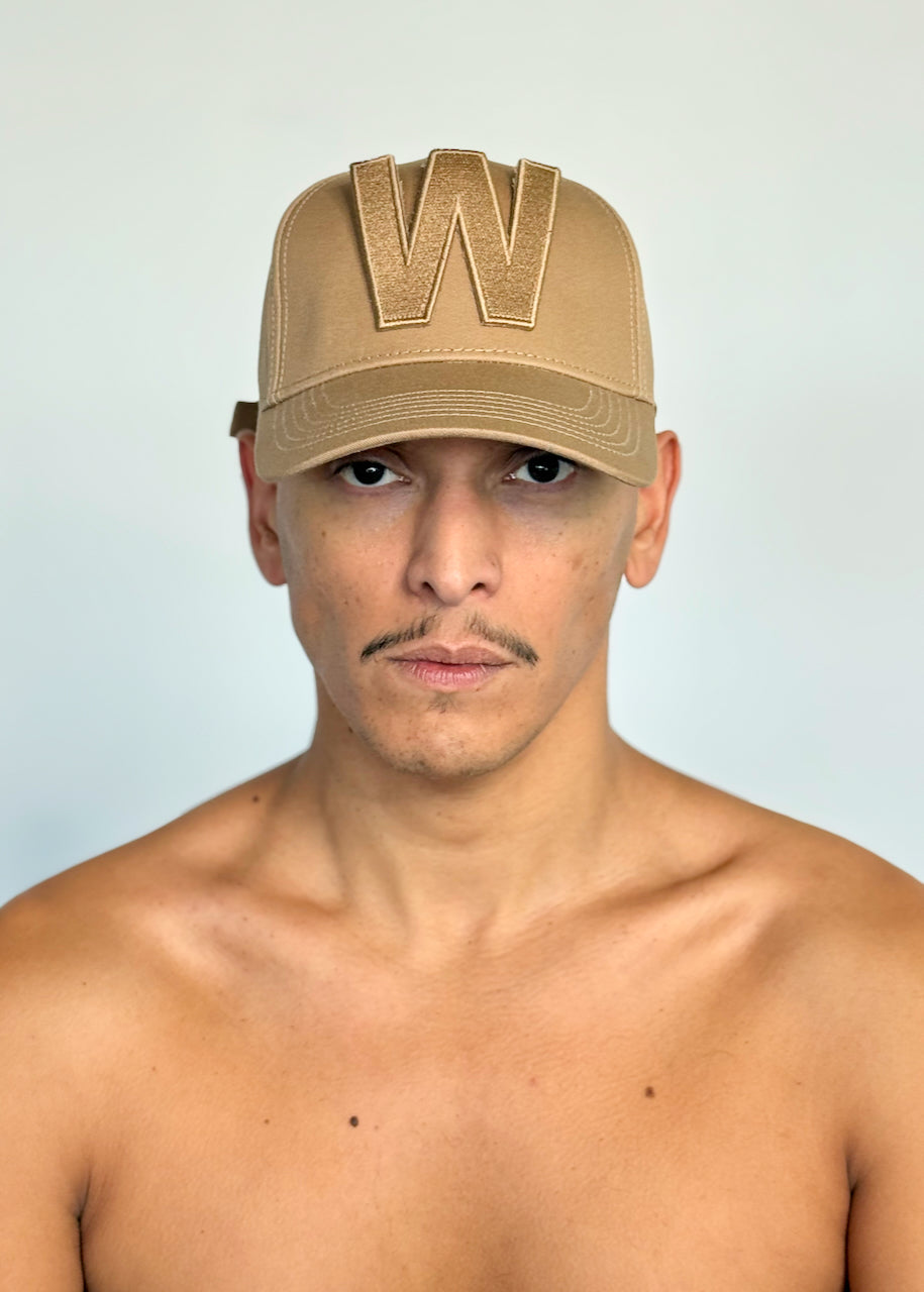 W CAP by Walter van Beirendonck in Camel