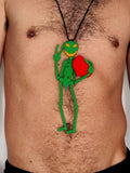 Walter Van Beirendonck Peace Alien Necklace in green