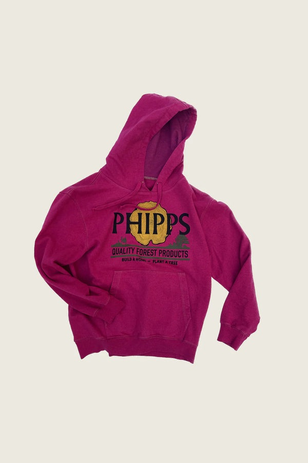 PHIPPS LUMBER LOGO HOODIE PINK