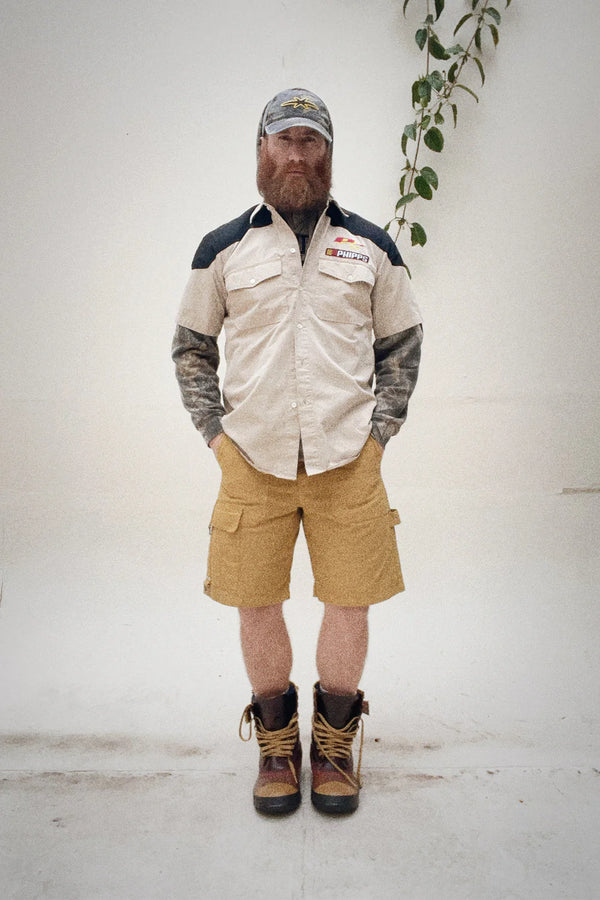 PHIPPS SHORT SLEEVE REINFORCED RODEO SHIRT SUMMER TAN