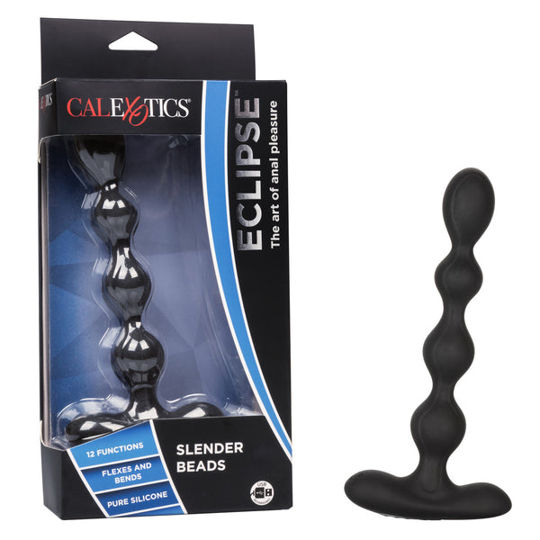 Eclipse Slender Beads Silicone Flexible Rechargeable Anal Beads Probe Waterproof 7in