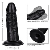 Anal Toys Back End Chubby Suction Cup Base Dildo - Black