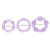 Rings! Island Rings Cock Rings (3 piece set) - Purple