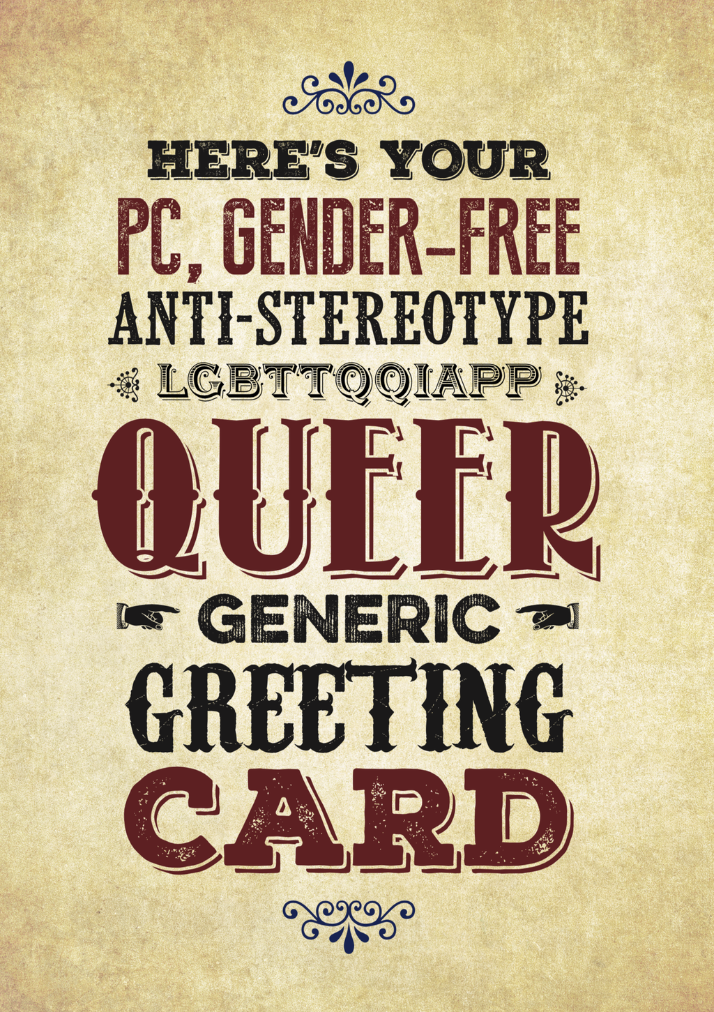“QUEER GENERIC” GREETING CARD BY KWEER CARDS