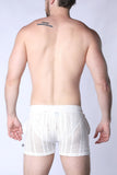 TIMOTEO Sicily Crochet Mesh Short - White