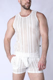 TIMOTEO Sicily Crochet Tank Top - White