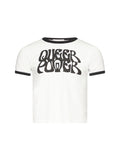 Queer Power T-Shirt in White / Black by LUDOVIC DE SAINT SERNIN