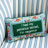 Patience Needlepoint Pillow