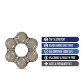 Stay Hard Thick Beaded Black Penis Ring