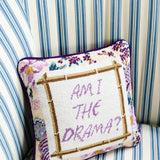 Drama Needlepoint Pillow