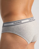 TEAMM8 Cotton Classic Brief - Grey Marle
