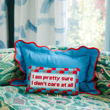 Don't Care Needlepoint Pillow