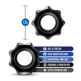 Stay Hard Nutz: Soft & Stretchy Black Penis Rings 2-Pack